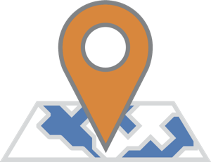 map with pin icon